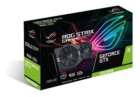 картинка Видеокарта ASUS GeForce GTX1660 SUPER 6GB GDDR6 192 bit 2xHDMI 2xDP HDCP ROG-STRIX-GTX1660S-O6G-GAMING от магазина itmag.kz