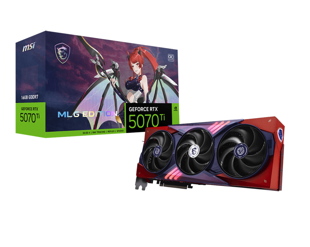 Видеокарта MSI GeForce RTX 5070 Ti 16G MLG EDITION OC (G507T-16MEC) фото