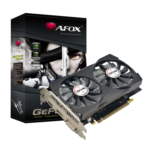 Видеокарта AFOX Geforce GTX1050 4GB GDDR5 ATX Dual Fan (AF1050-4096D5H4-V2) фото