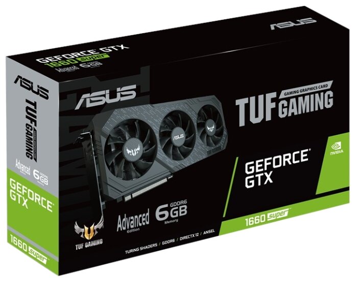 картинка Видеокарта ASUS GeForce GTX1660 SUPER 6Gb GDDR6 192bit DVI DMI DP HDCP TUF 3-GTX1660S-A6G-GAMING от магазина itmag.kz