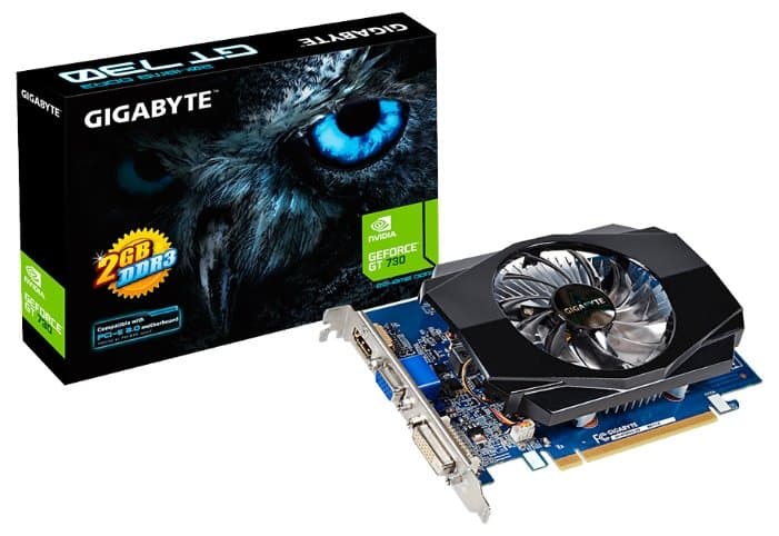 картинка Видеокарта GIGABYTE GeForce GT 730 902Mhz PCI-E 2.0 2048Mb 1800Mhz 64 bit DVI HDMI HDCP от магазина itmag.kz