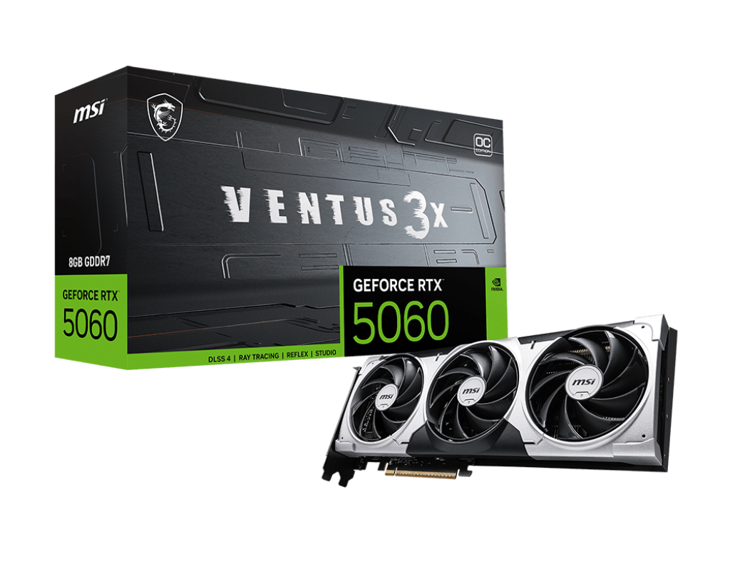 Видеокарта MSI GeForce RTX 5060 8G VENTUS 3X OC (G5060-8V3C) фото