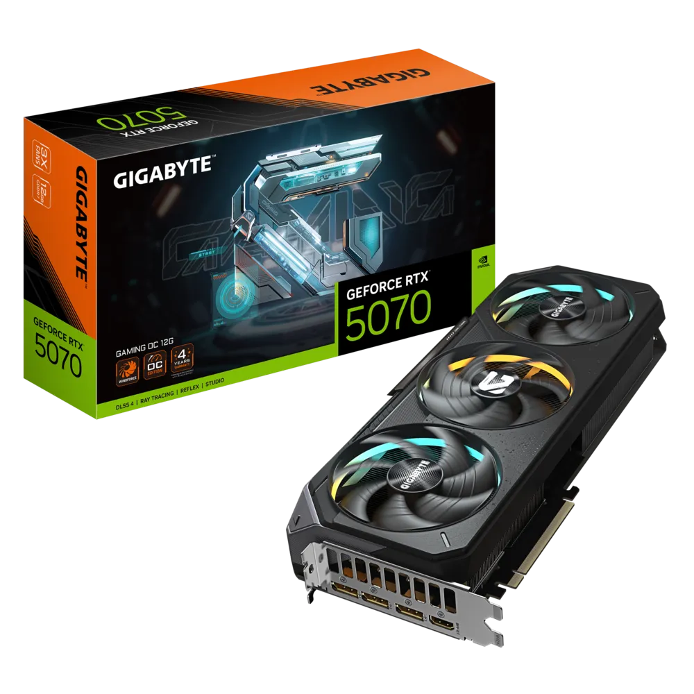 Видеокарта Gigabyte GeForce RTX 5070 GAMING OC 12G (GV-N5070GAMING OC-12GD) фото