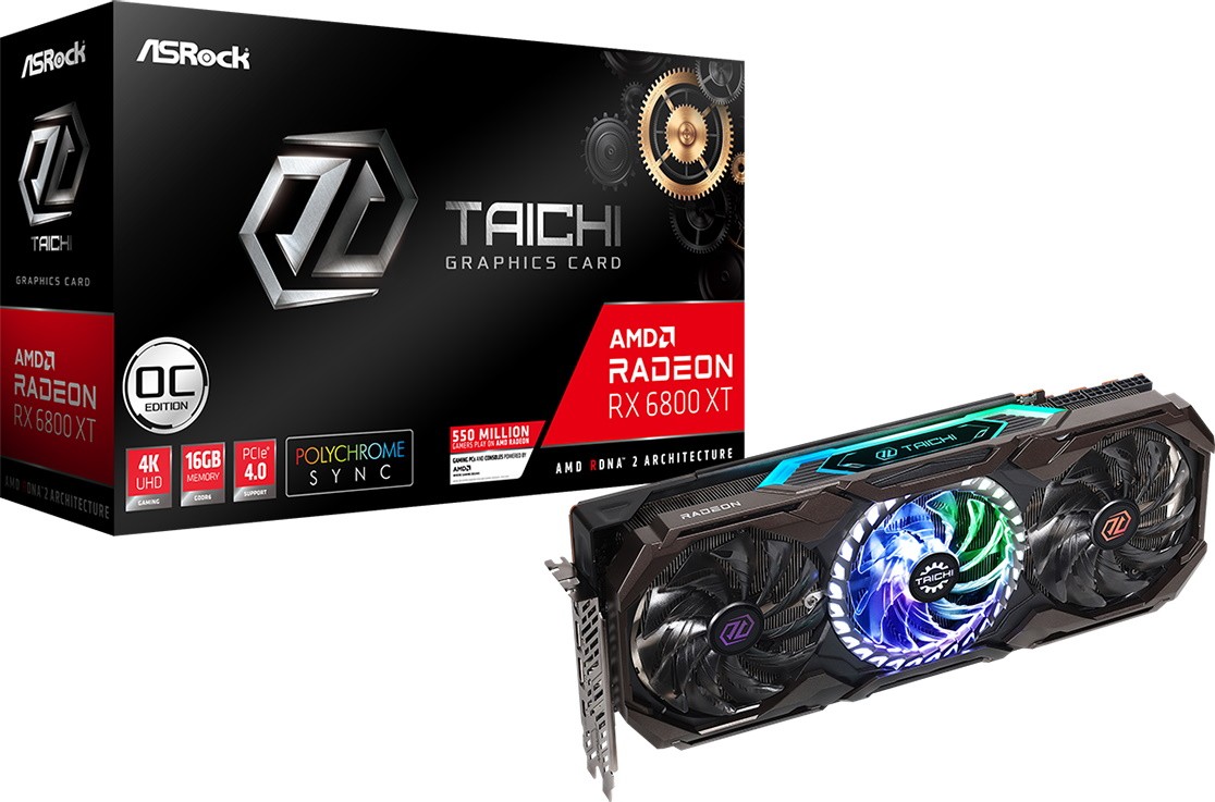 Видеокарта ASRock AMD Radeon RX 6800 XT Taichi X 16G OC (RX6800XT TCX 16GO) фото