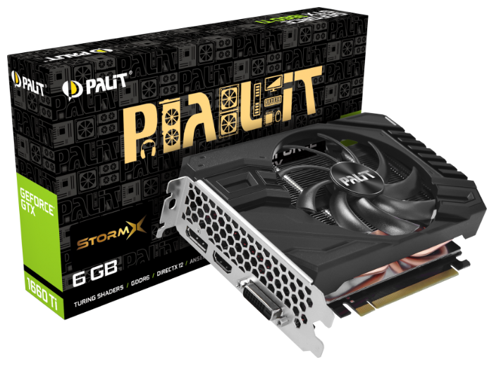Видеокарта PALIT GTX 1660Ti STORMX 6G (NE6166T018J9-161F) фото