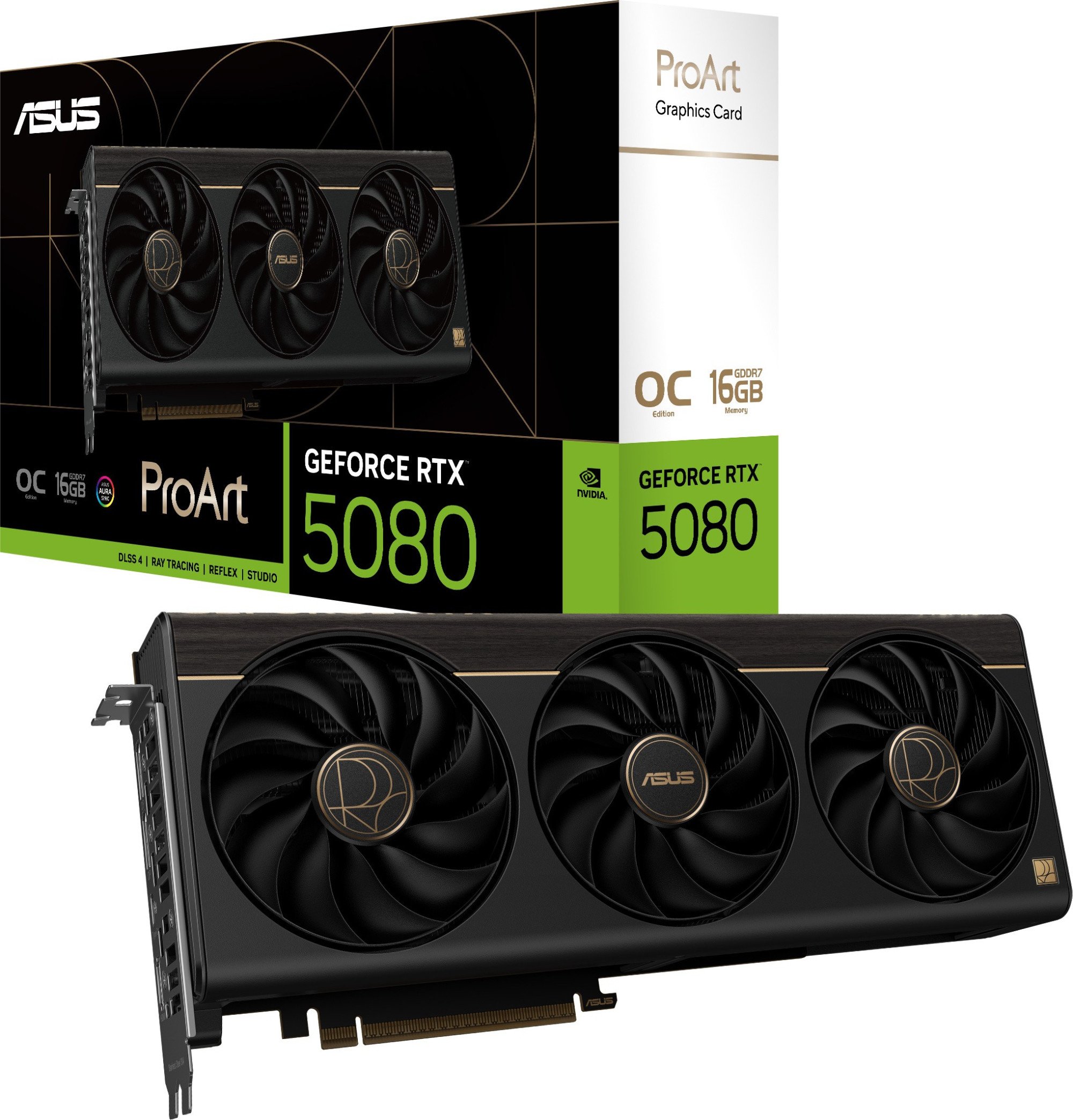 Видеокарта ASUS ProArt GeForce RTX 5080 16GB GDDR7 OC Edition (PROART-RTX5080-O16G) фото