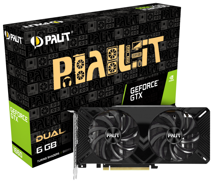 Видеокарта PALIT GTX1660 DUAL 6G (NE51660018J9-1161C) фото