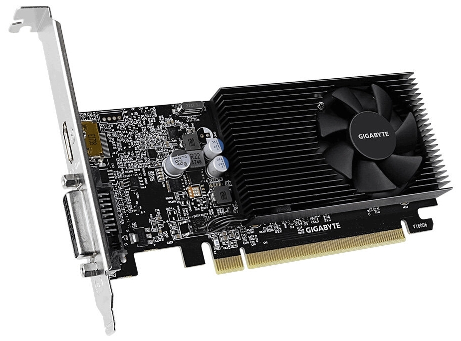 картинка Видеокарта Gigabyte GeForce GT1030 Low profile 2Gb DDR4 64bit DVI HDMI GV-N1030D4-2GL от магазина itmag.kz