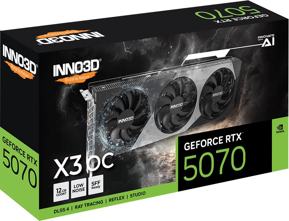 Видеокарта INNO3D GeForce RTX 5070 X3 OC (N50703-12D7X-195064L) фото