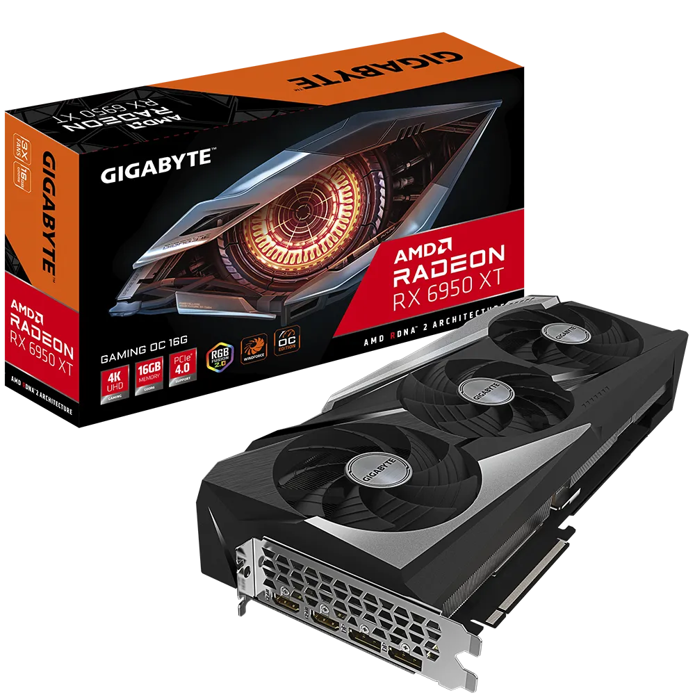 Видеокарта Gigabyte Radeon RX 6950 XT GAMING OC 16G (GV-R695XTGAMING OC-16GD REV1.0) (GV-R695XTGAMING OC-16GD) фото