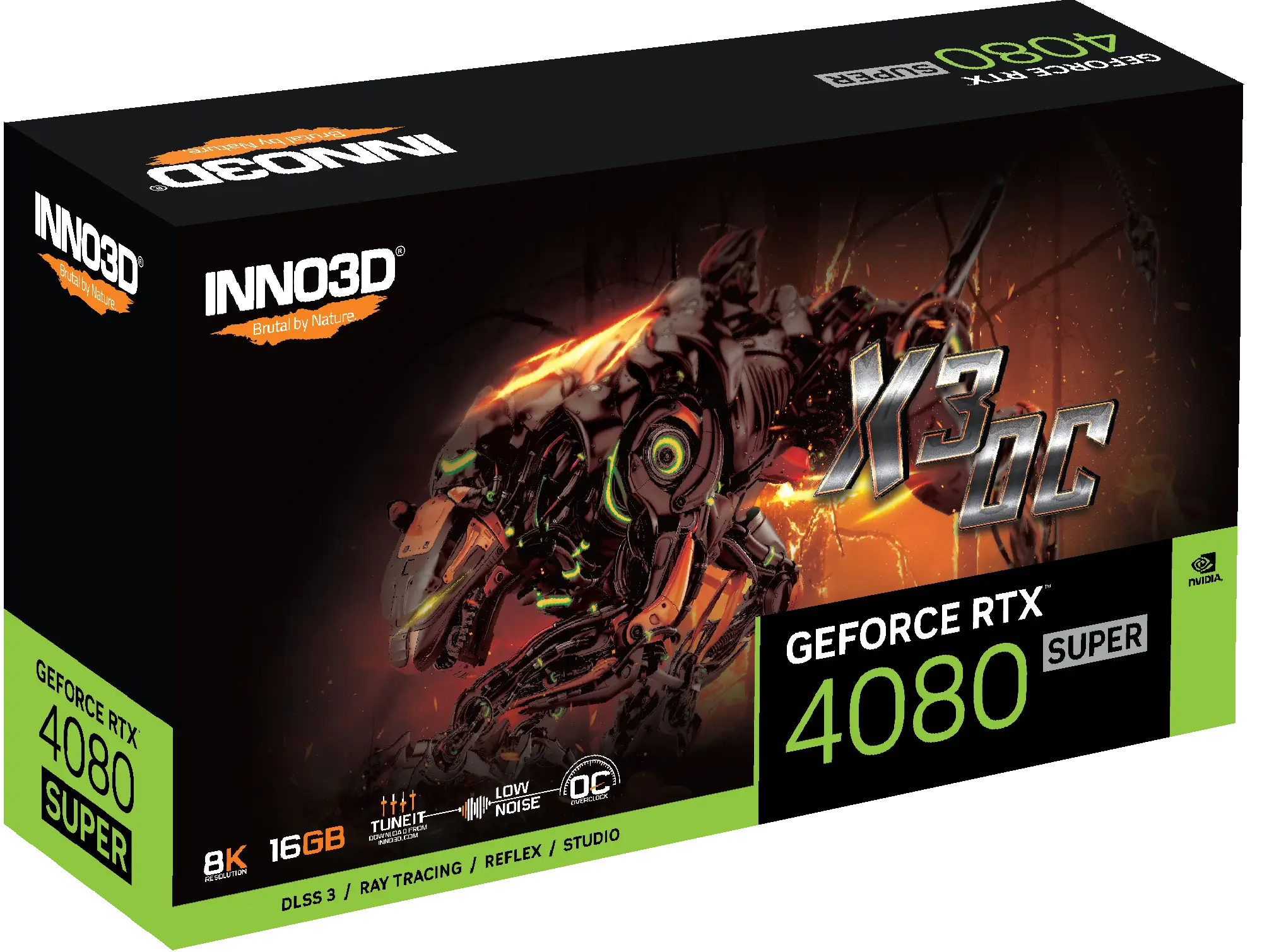 картинка Видеокарта Inno3D GeForce RTX4080 SUPER X3 OC, (N408S3-166XX-187049N) от магазина itmag.kz