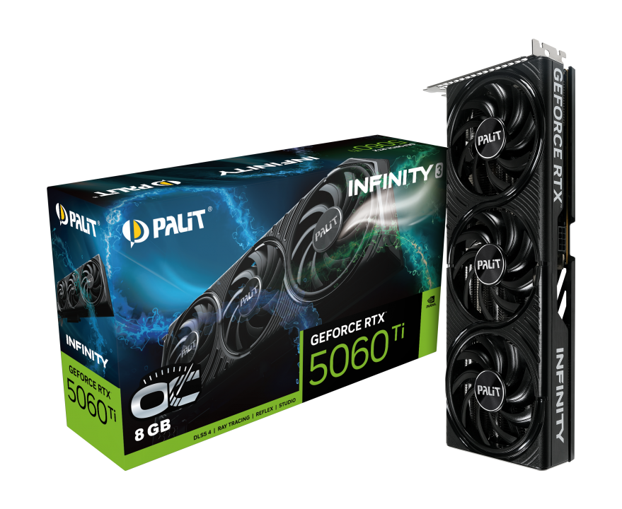 Видеокарта Palit GeForce RTX 5060 Ti Infinity 3 OC 8GB (NE7506TS19P1-GB2062S) фото