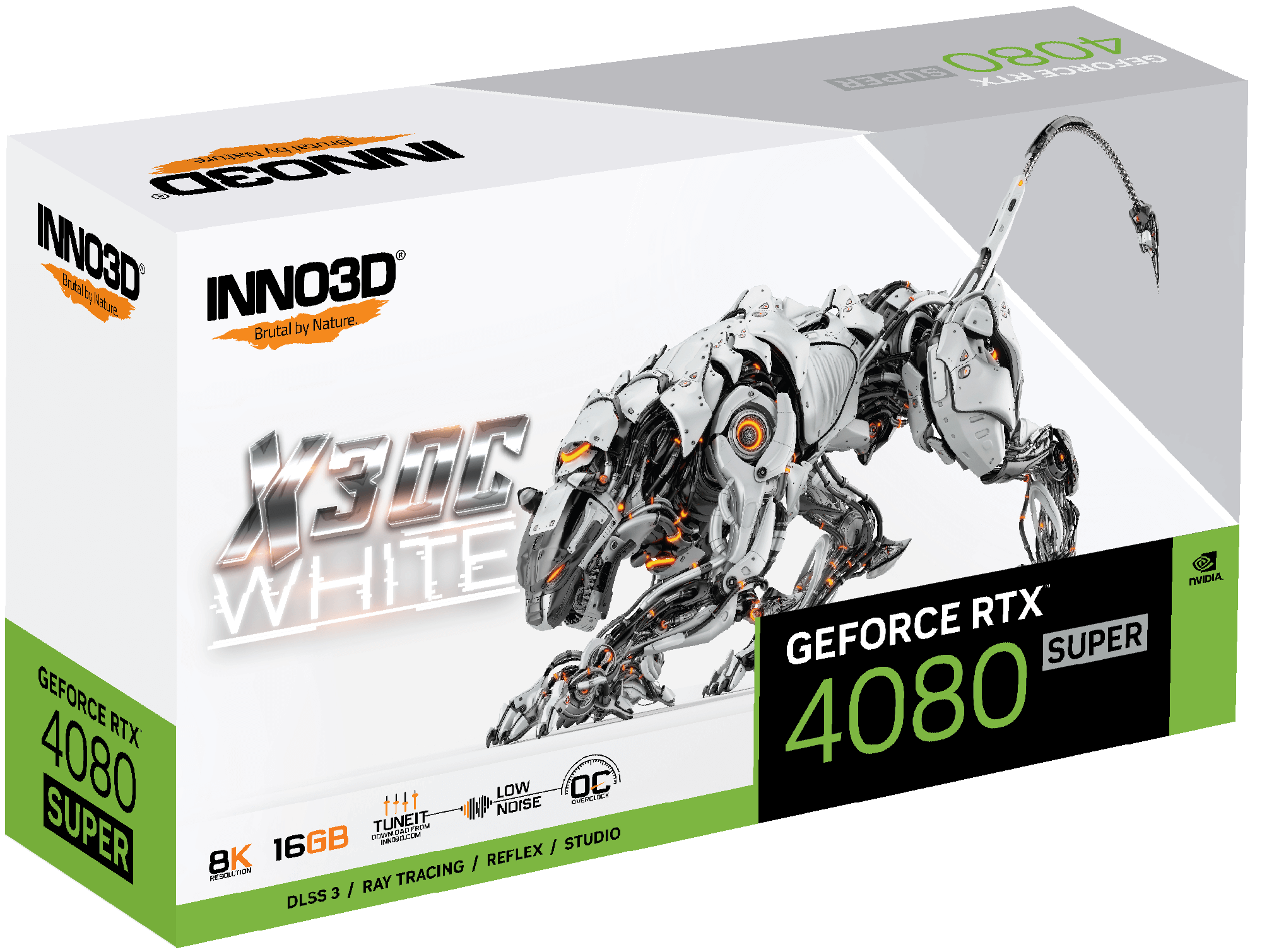 картинка Видеокарта Inno3D GeForce RTX4080 SUPER X3 OC WHITE, (N408S3-166XX-18703259) от магазина itmag.kz
