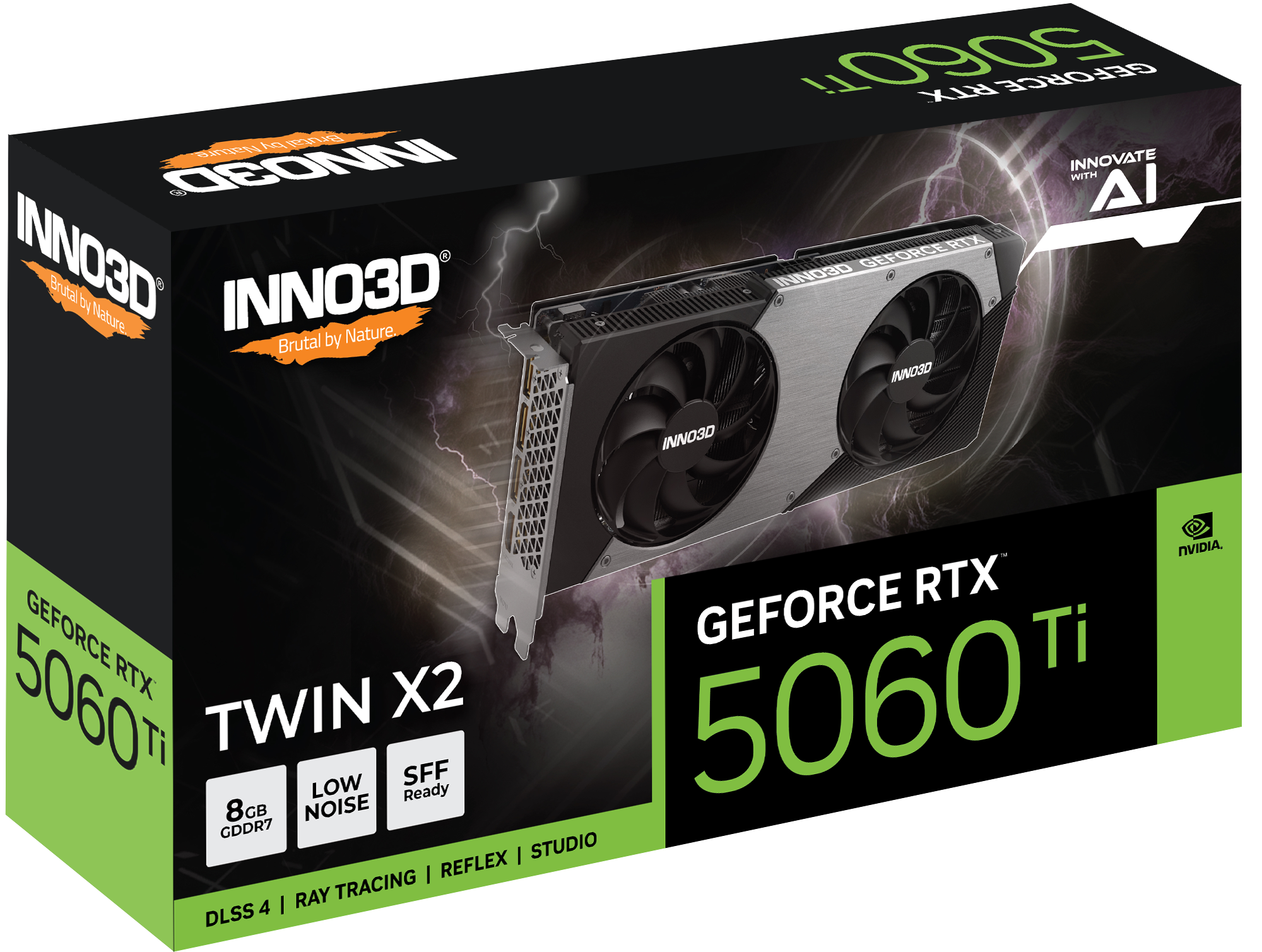 Видеокарта INNO3D GeForce RTX 5060 Ti 8GB TWIN X2 (N506T2-08D7-193075N) фото
