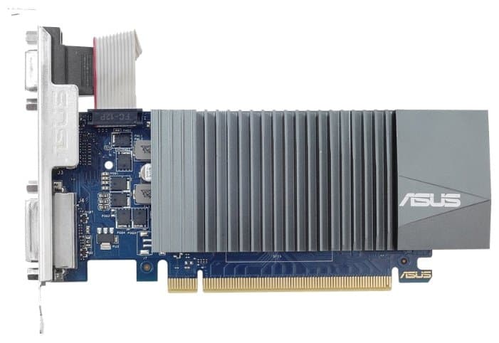 картинка Видеокарта ASUS GeForce GT710 2Gb 64bit GDDR5 D-Sub DVI HDMI PCI Express 2.0 GT710-SL-2GD5 Низкий профиль от магазина itmag.kz