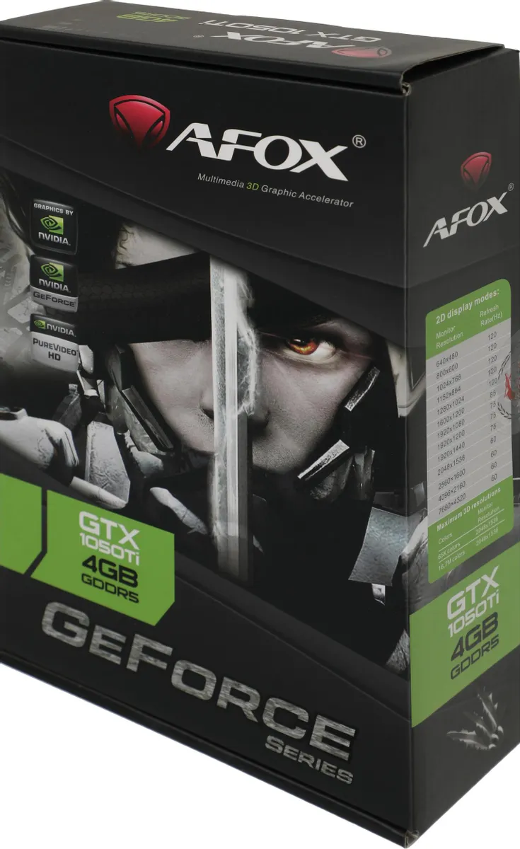 Видеокарта Afox V8 GeForce GTX 1050TI (AF1050TI-4096D5H7-V8) фото