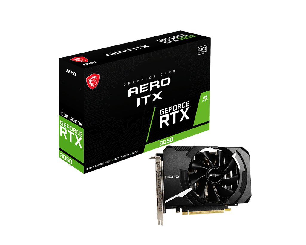 Видеокарта MSI RTX 3050 Aero ITX OC (RTX 3050 AERO ITX 8G OC LHR) фото