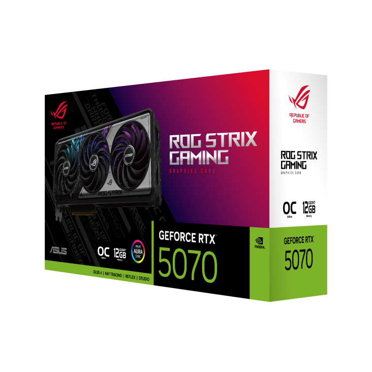Видеокарта ASUS ROG Strix GeForce RTX 5070 12GB GDDR7 OC Edition (ROG-STRIX-RTX5070-O12G-GAMING) фото