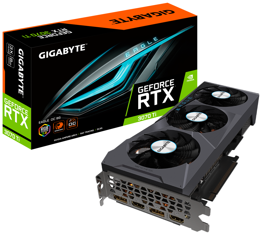 Видеокарта Gigabyte GeForce RTX 3070 Ti EAGLE OC 8G (GV-N307TEAGLE OC-8GD) фото