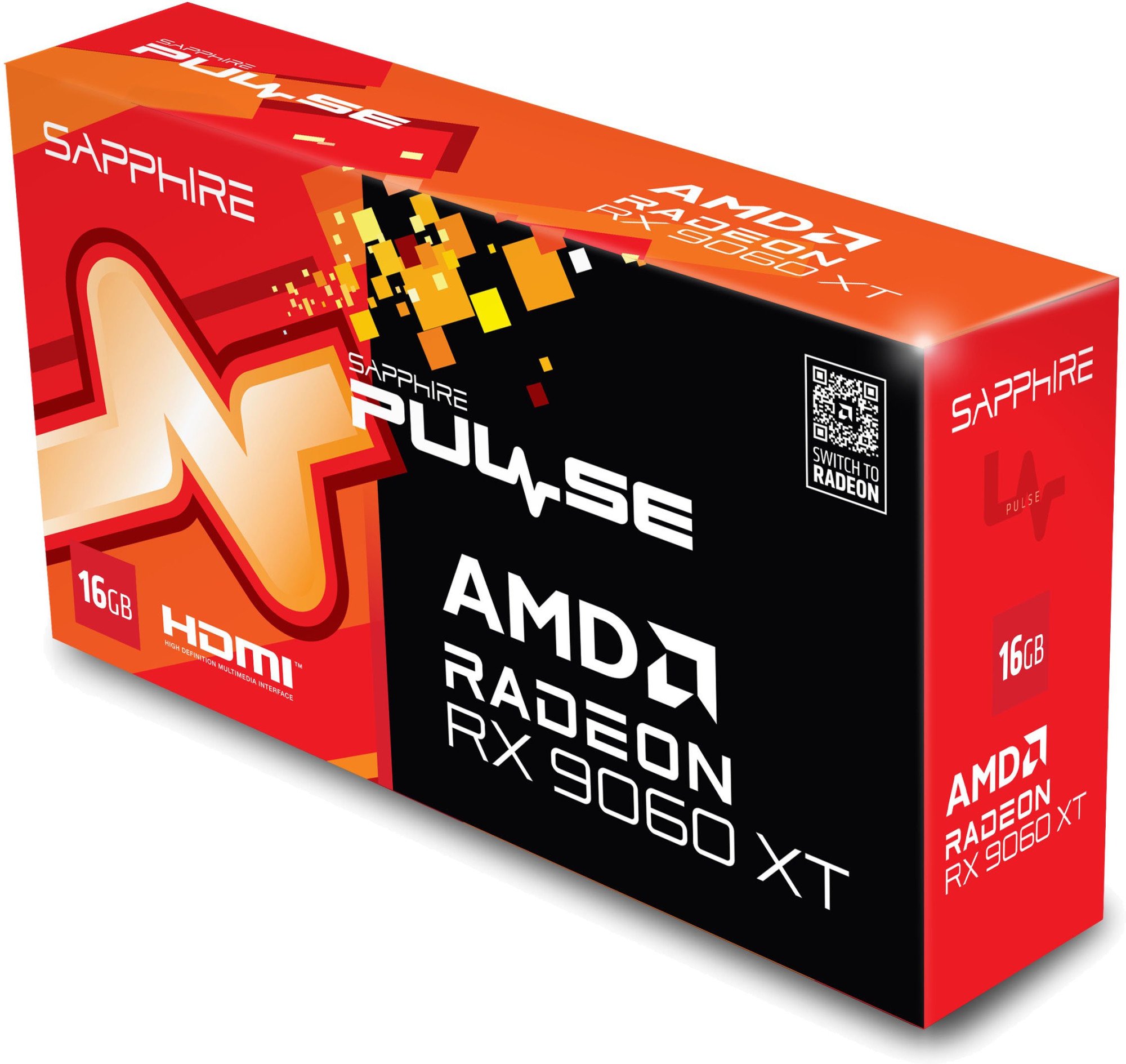Видеокарта Sapphire PULSE AMD Radeon RX 9060 XT OC 16GB (11350-03-20G) фото