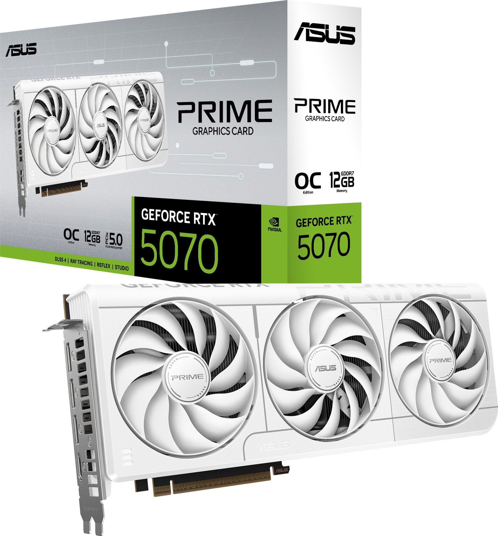 Видеокарта Asus GeForce RTX 5070 Prime OC White (PRIME-RTX5070-O12G-WHITE) фото