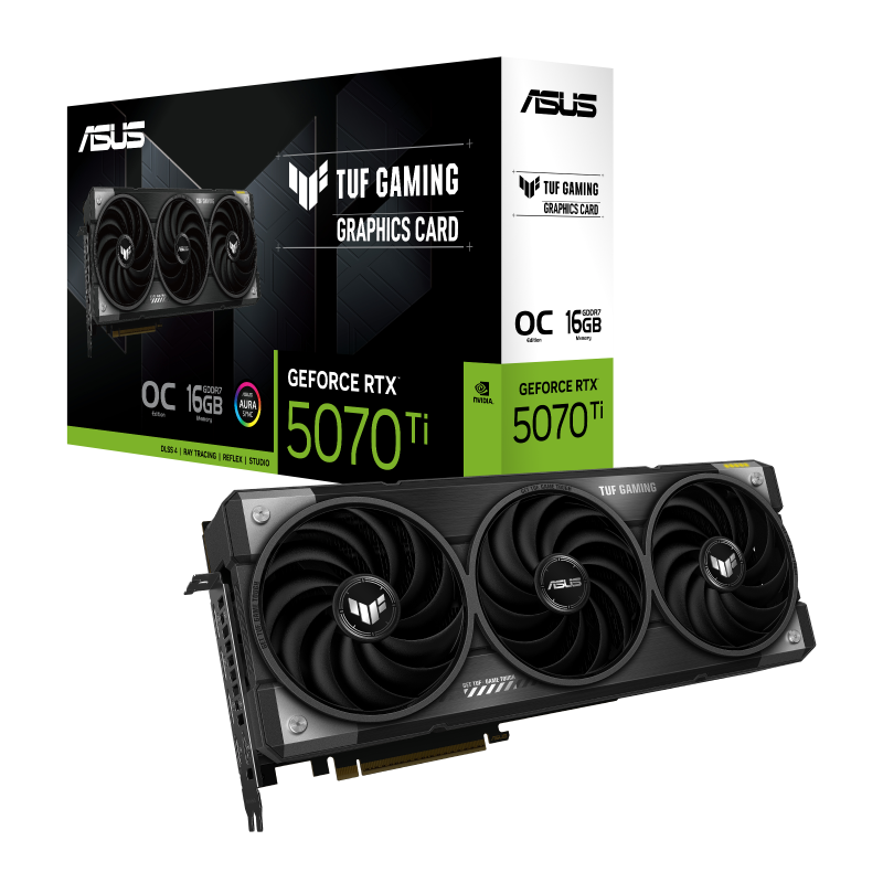 Видеокарта Asus TUF Gaming GeForce RTX 5070 Ti 16GB GDDR7 OC Edition (TUF-RTX5070TI-O16G-GAMING) фото
