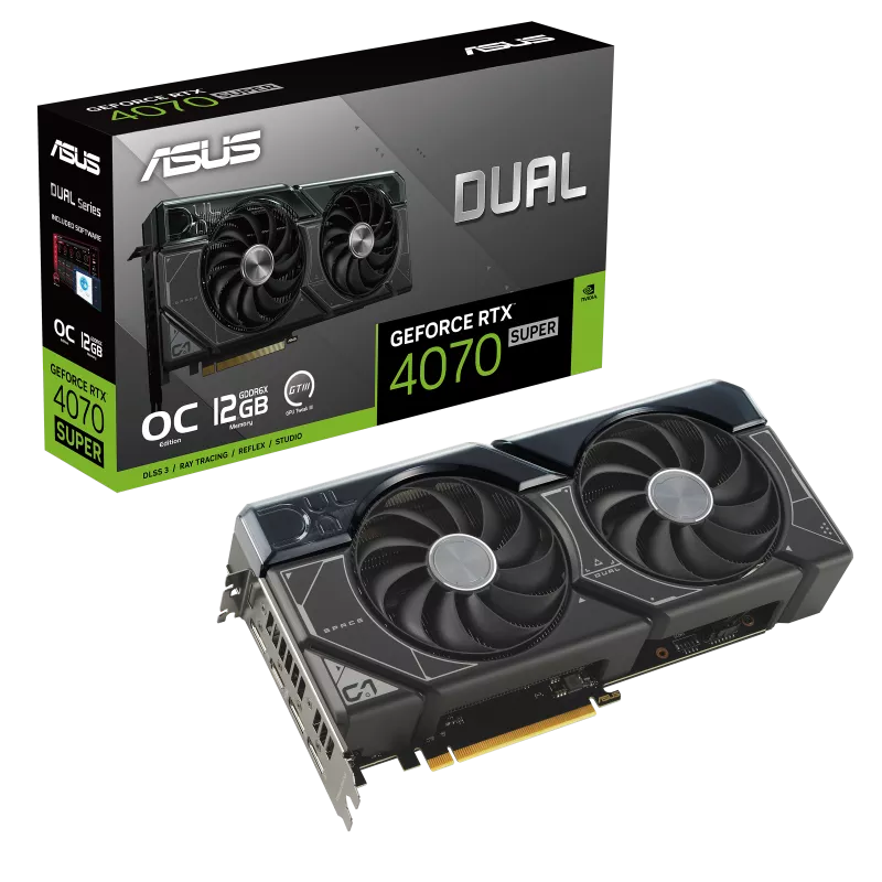  Видеокарта Asus GeForce RTX 4070 SUPER OC (DUAL-RTX4070S-O12G) фото
