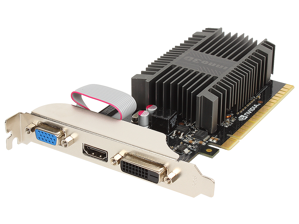картинка Видеокарта Inno3D GeForce GT 710, 2G DDR3 64bit VGA DVI HDMI N710-1SDV-E3BX от магазина itmag.kz