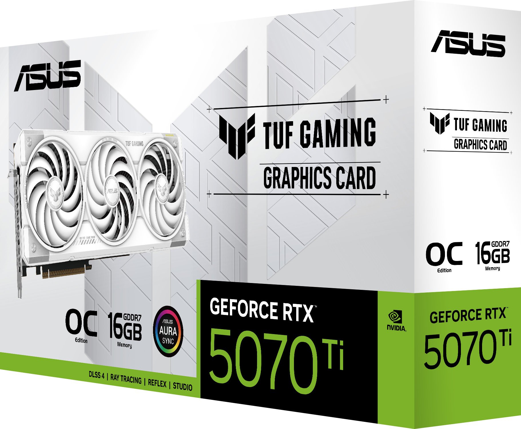 Видеокарта ASUS TUF Gaming GeForce RTX 5070 Ti 16GB GDDR7 White OC Edition (TUF-RTX5070TI-O16G-WHITE-GAMING) фото