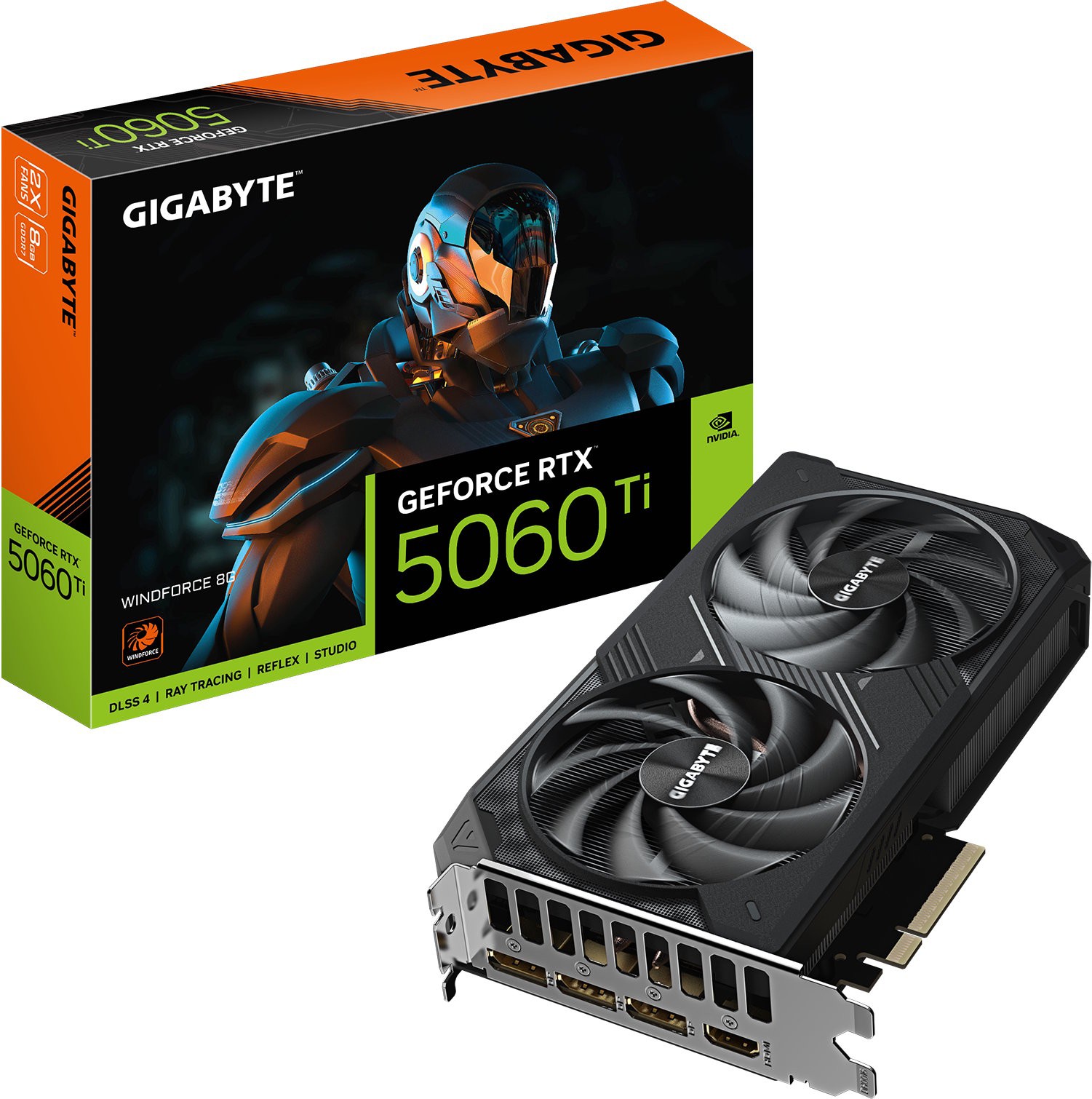 Видеокарта Gigabyte GeForce RTX 5060 Ti WINDFORCE 8G (GV-N506TWF2-8GD) фото