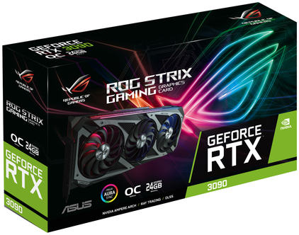 картинка Видеокарта ASUS GeForce RTX3090 OC GDDR6X 24GB 384-bit 2xHDMI 3xDP ROG-STRIX-RTX3090-O24G-GAMING от магазина itmag.kz