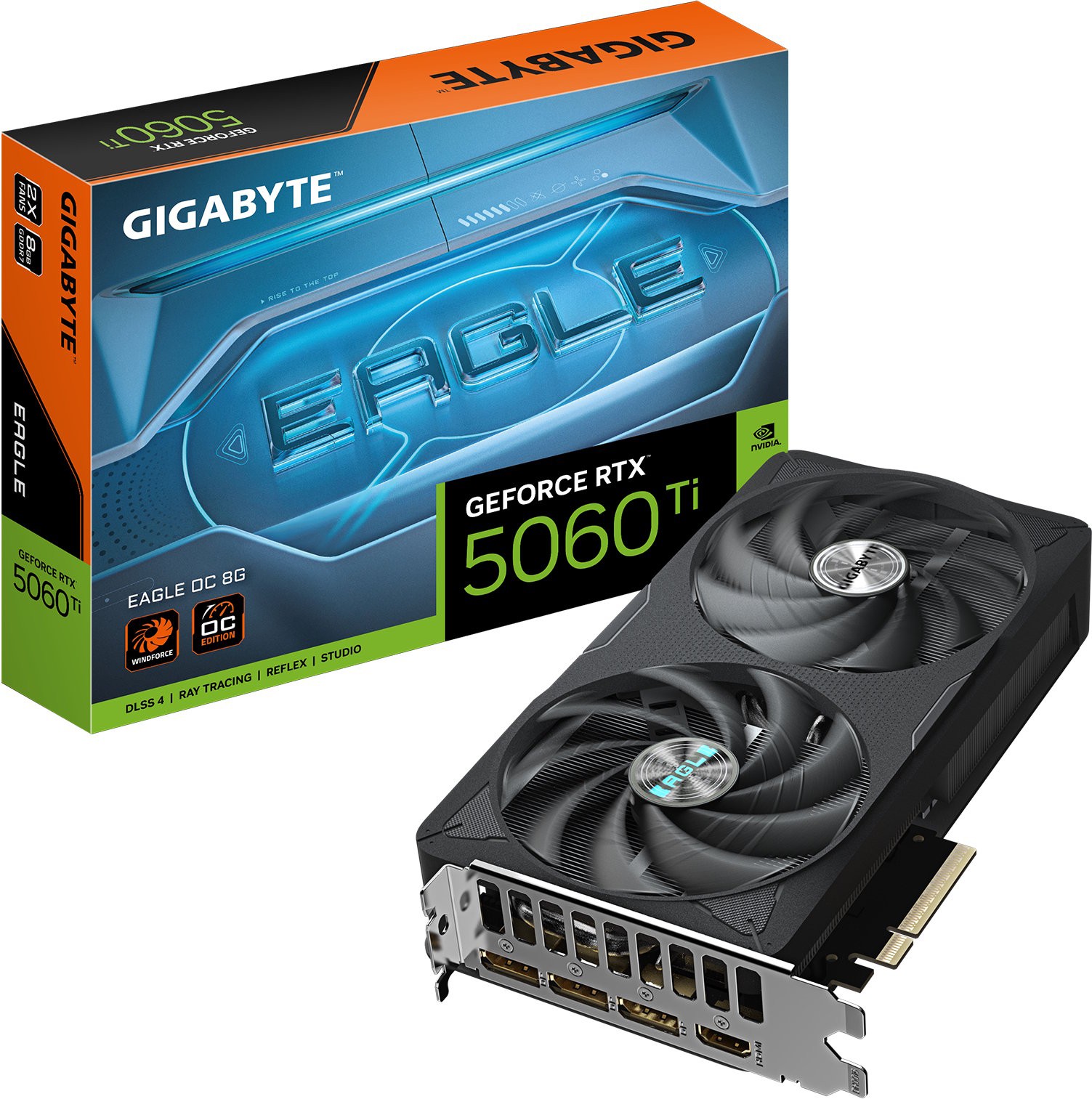 Видеокарта Gigabyte GeForce RTX 5060 Ti EAGLE OC 8G (GV-N506TEAGLE OC-8GD) фото