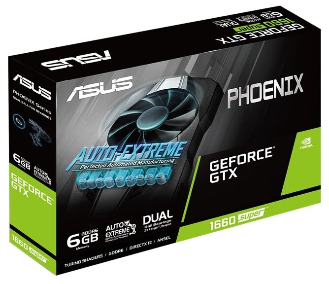 картинка Видеокарта ASUS GeForce GTX1660 SUPER 6Gb GDDR6 192bit 1xDVI 1xHDMI 1xDP HDCP PH-GTX1660S-6G от магазина itmag.kz