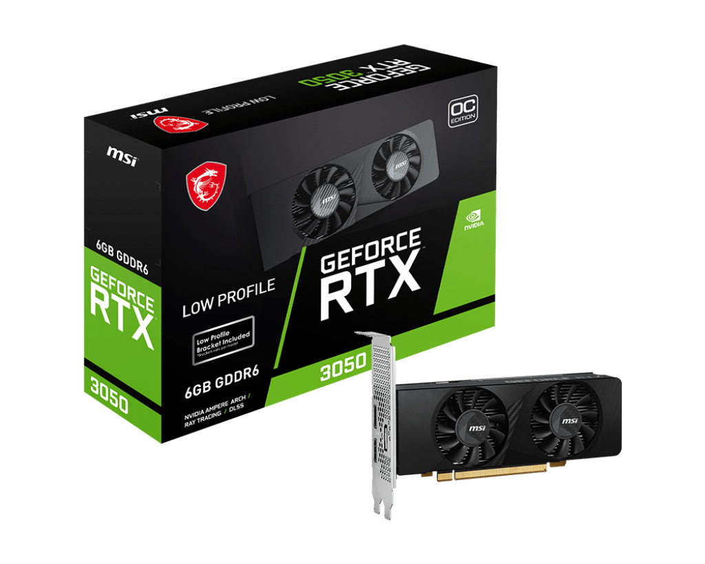 Видеокарта MSI GeForce RTX 3050 LP 6G OC (912-V812-023) (RTX 3050 LP 6G OC) фото