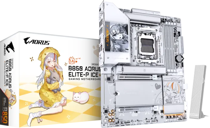 Материнская плата Gigabyte B850 AORUS ELITE-P ICE (B850 A ELITE-P ICE) фото