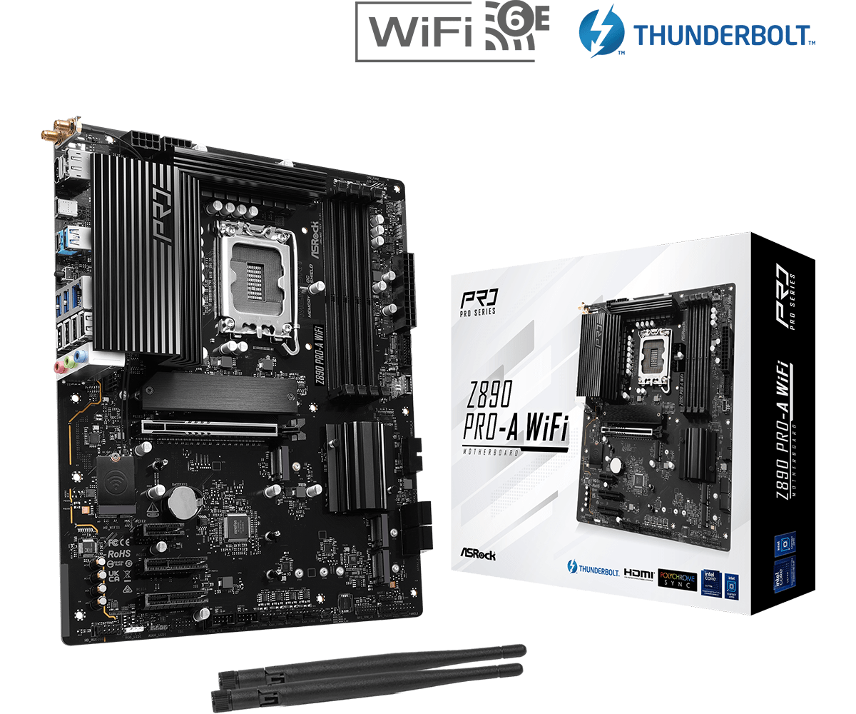 Материнская плата ASRock Z890 PRO-A WIFI (90-MXBP60-A0UAYZ) фото