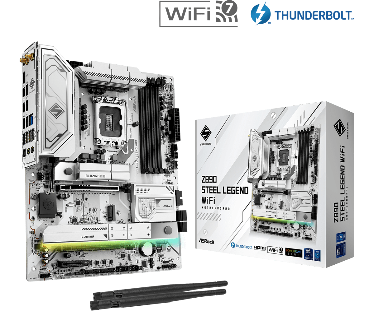Материнская плата ASRock Z890 STEEL LEGEND WIFI (90-MXBPF0-A0UAYZ) фото