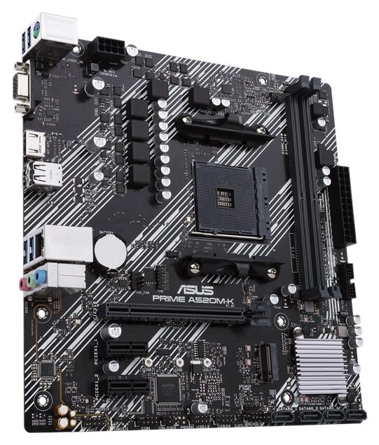 Материнская плата ASUS PRIME A520M-K AMD A520 AM4 2xDDR4 4xSATA3 RAID M.2 D-Sub HDMI mATX (PRIME A520M-K) фото