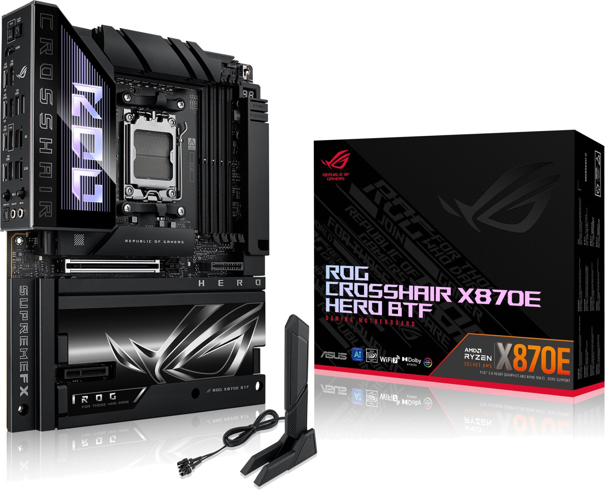 Материнская плата ASUS ROG CROSSHAIR X870E HERO BTF (ROG CROSSHAIR X870E HERO BTF) фото