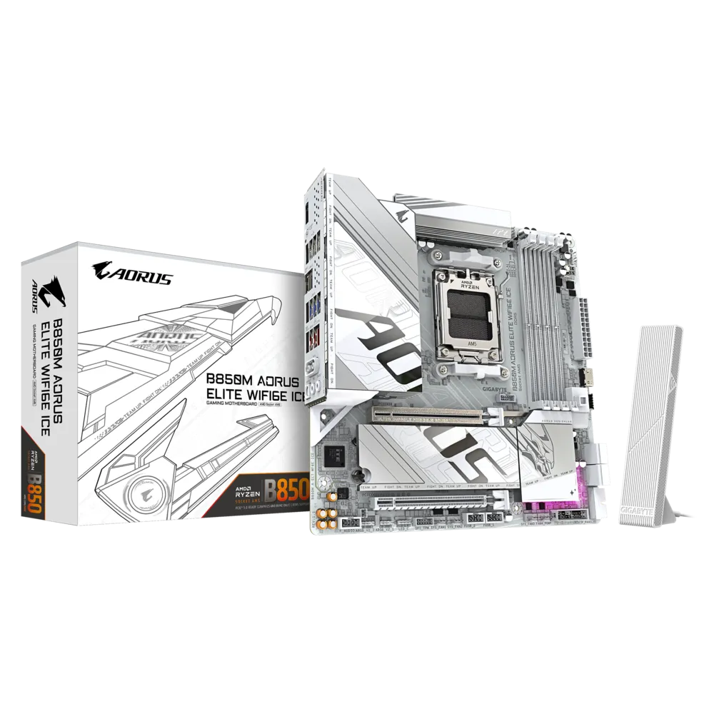 Материнская плата Gigabyte B850M AORUS ELITE WIFI6E ICE  (B850M A ELT WF6E ICE) фото