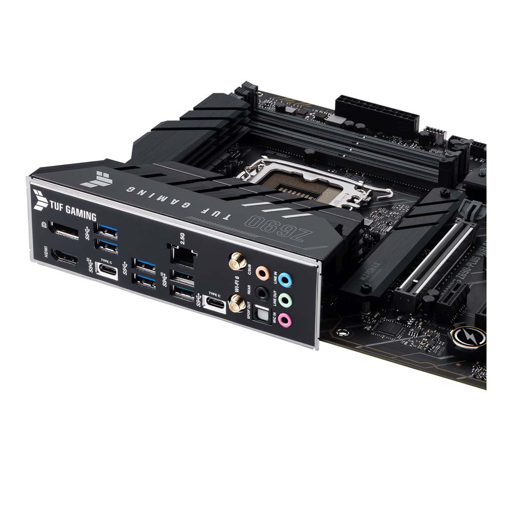 картинка Материнская плата ASUS TUF GAMING Z690-PLUS LGA1700 4xDDR5 4xSATA3 RAID 4xM.2 HDMI DP ATX от магазина itmag.kz