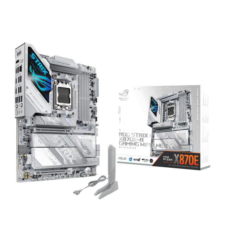 Материнская плата ASUS ROG STRIX X870E-A GAMING WIFI7 NEO, Белая (ROG STRIX X870E-A GAMING WIFI7 NEO) фото