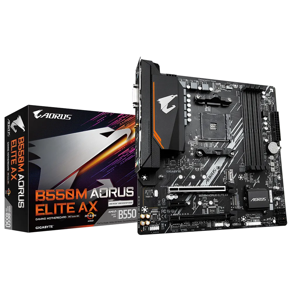 Материнская плата Gigabyte B550M Aorus Elite AX  (B550M AORUS ELITE AX) фото
