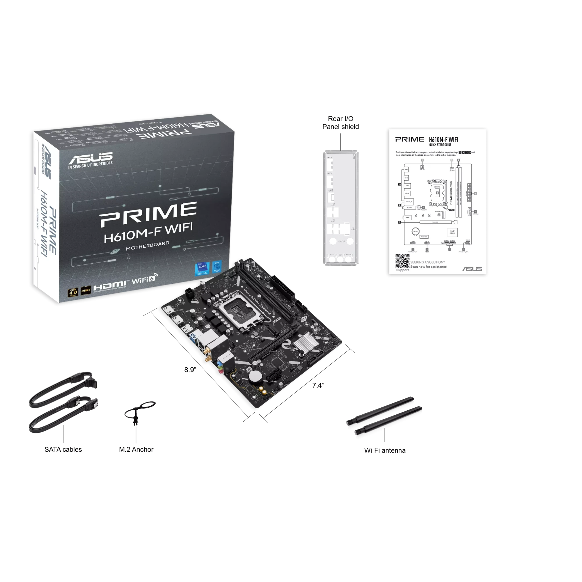 Материнская плата ASUS PRIME H610M-F WIFI (PRIME H610M-F WIFI) фото