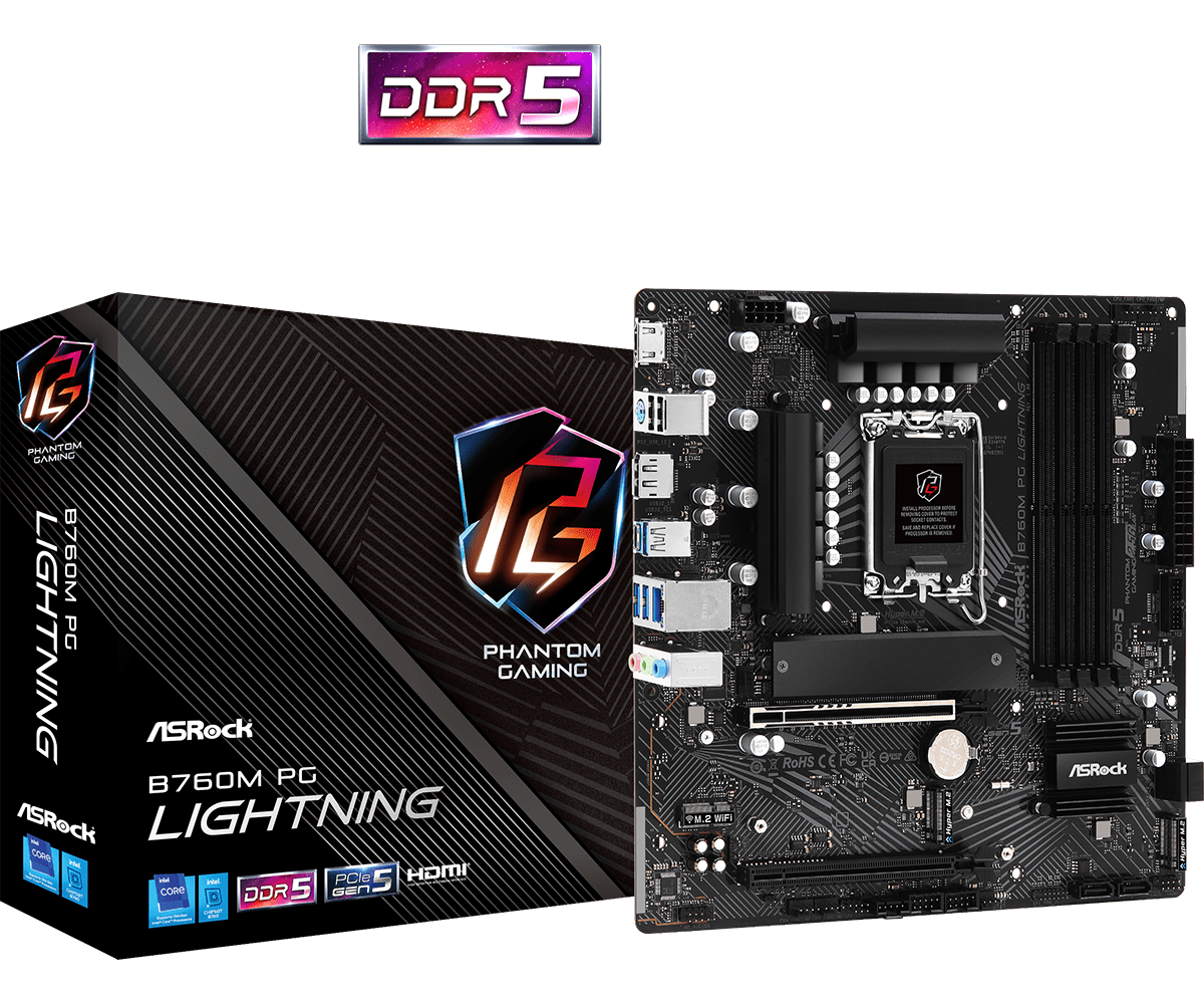 Материнская плата ASRock B760M PG Lighting (90-MXBM20-A0UAYZ) фото