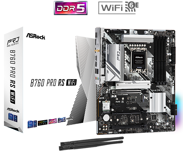 Материнская плата ASRock B760 Pro RS WiFi (90-MXBLQ0-A0UAYZ) фото
