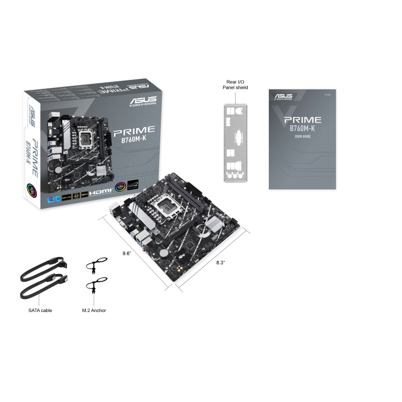 Материнская плата ASUS Prime B760M-K (90MB1FI0-M0EAY0/ M1EAY0) фото