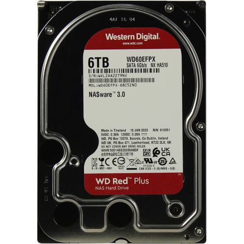Жесткий диск HDD 6 Tb SATA 6Gb/s Western Digital Red Plus WD60EFPX&nbsp; (WD60EFPX) фото