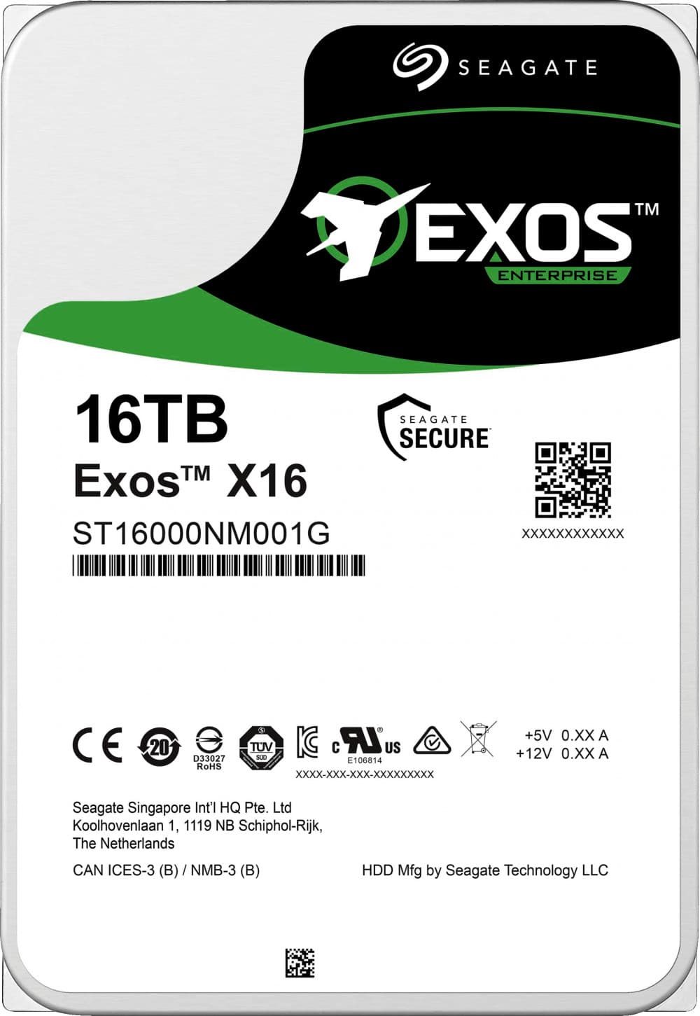 картинка Накопитель на жестком магнитном диске Seagate Жесткий диск Exos X16 Жесткий диск 16TB 512E (ST16000NM001G) от магазина itmag.kz