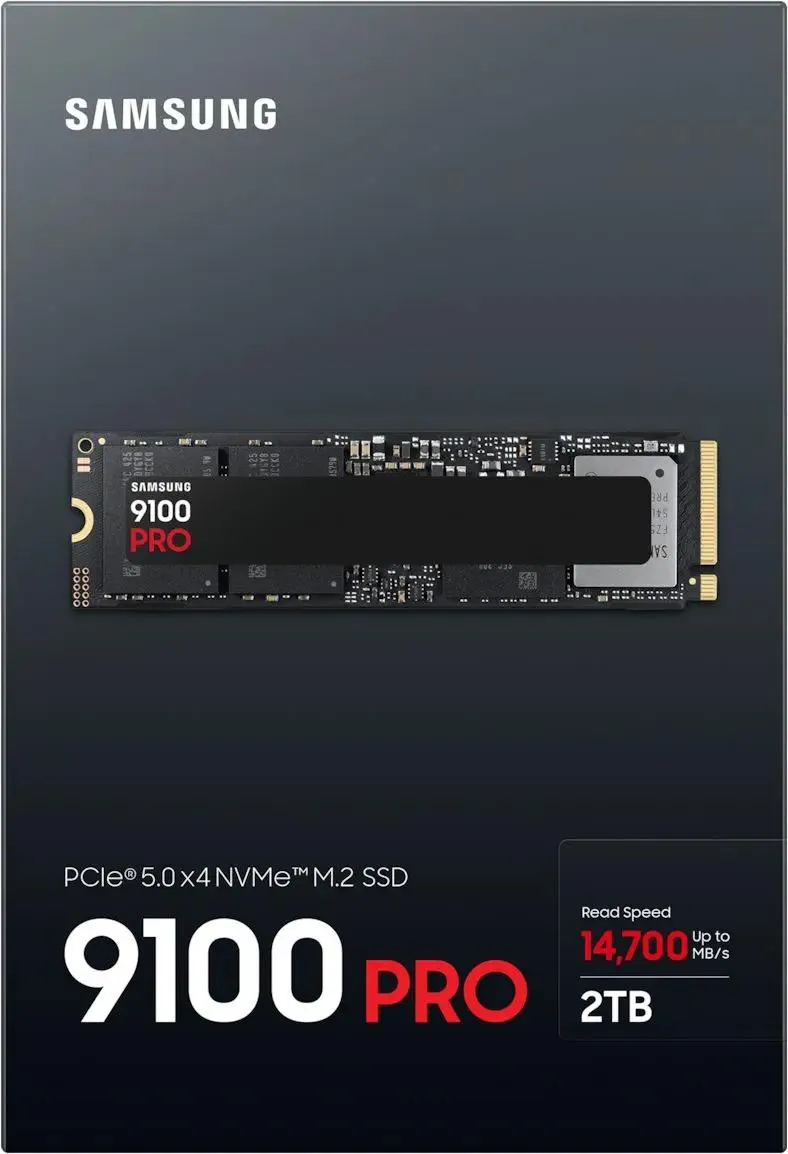 Твердотельный накопитель SSD M.2 PCIe 2 TB Samsung 9100 PRO, MZ-VAP2T0BW , PCIe 5.0, NVMe 2,0 (MZ-VAP2T0BW) фото